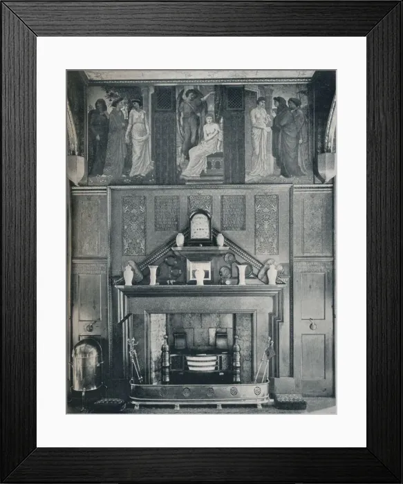 Framed Print : The Cupid and Psyche Frieze at No. I Palace Green (North Wall), c1898 Framed Print : The Cupid and Psyche Frieze at No. I Palace Green (North Wall), c1898