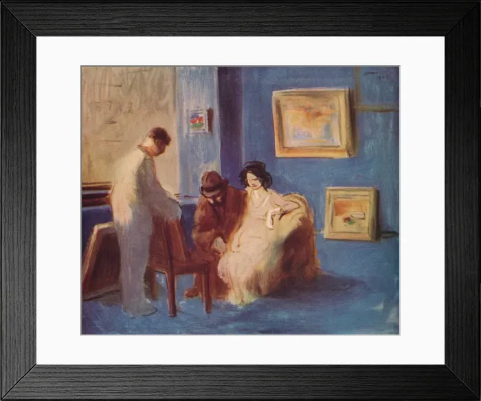 Framed Print : Le Marchand de Tableaux, c1927. Artist: Jean Louis Forain Framed Print : Le Marchand de Tableaux, c1927. Artist: Jean Louis Forain
