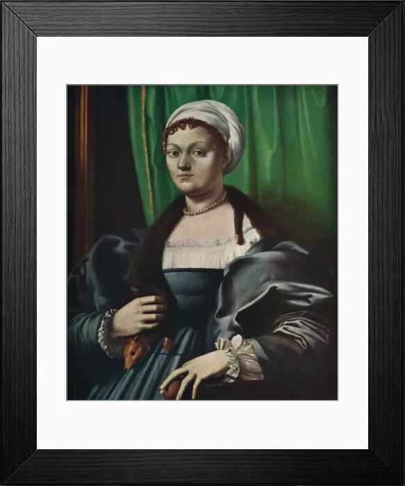Framed Print : Portrait of a lady, 16th century. Artist: Giulio Romano Framed Print : Portrait of a lady, 16th century. Artist: Giulio Romano