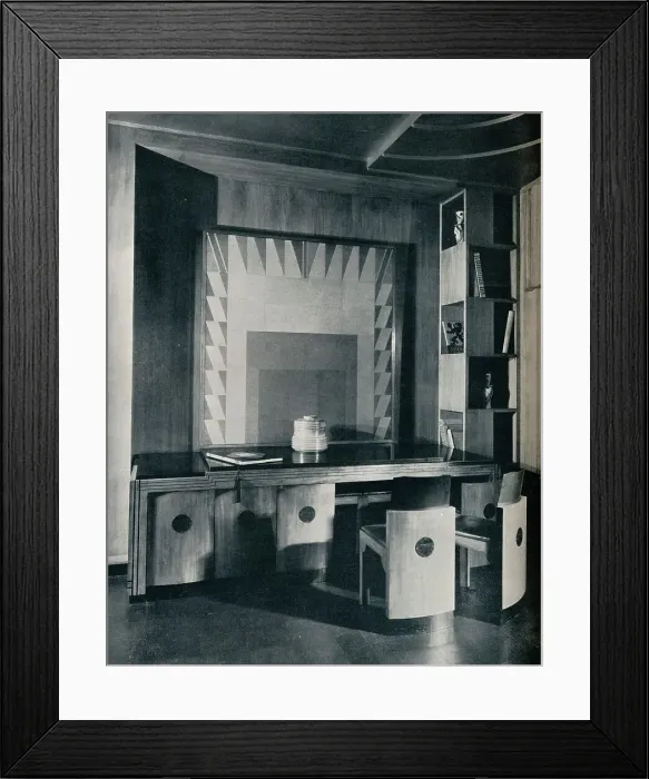 Framed Print : A Conference Table and chairs for a private office. Designed by Joseph Sinel, 1930 Framed Print : A Conference Table and chairs for a private office. Designed by Joseph Sinel, 1930