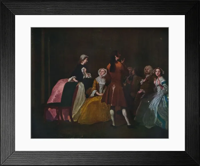 Framed Print : The Harlowe Family, from Samuel Richardsons Clarissa, c1745. Artist: Joseph Highmore Framed Print : The Harlowe Family, from Samuel Richardsons Clarissa, c1745. Artist: Joseph Highmore