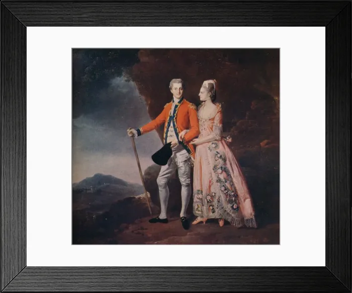 Framed Print : Couple in a Mountain Landscape, c1779. Artist: Johan Zoffany Framed Print : Couple in a Mountain Landscape, c1779. Artist: Johan Zoffany