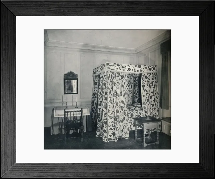 Framed Print : A Bedroom from the House of Major Nicholas Sewall, at Secretary, 1930 Framed Print : A Bedroom from the House of Major Nicholas Sewall, at Secretary, 1930