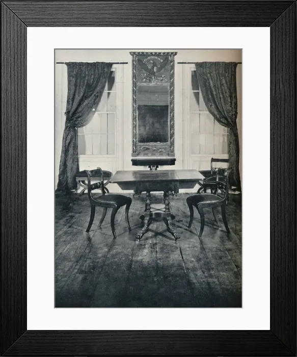 Framed Print : Portion of Drawing Room of House at Irvington, New York, built about 1820, 1930 Framed Print : Portion of Drawing Room of House at Irvington, New York, built about 1820, 1930