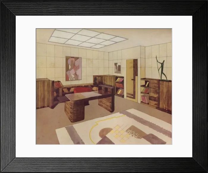 Framed Print : Interior designed and executed by DIM (Decoration Interieure Moderne), c1930 Framed Print : Interior designed and executed by DIM (Decoration Interieure Moderne), c1930