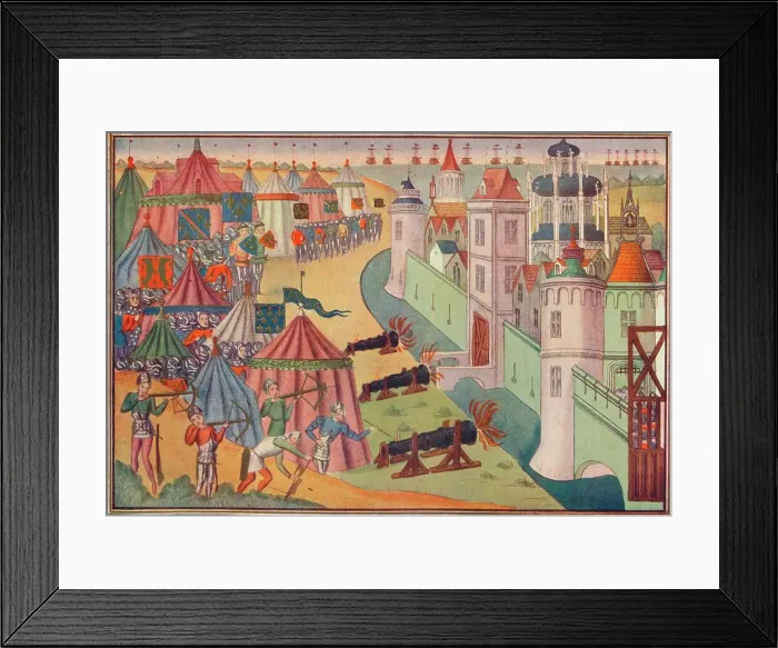 Framed Print : The assault on the strong town of Africa, 1390 (1905) Framed Print : The assault on the strong town of Africa, 1390 (1905)