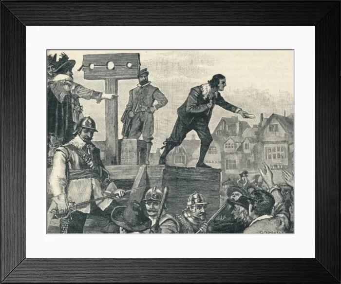 Framed Print : John Lilburne on the pillory at Westminster, 1638 (1905) Framed Print : John Lilburne on the pillory at Westminster, 1638 (1905)