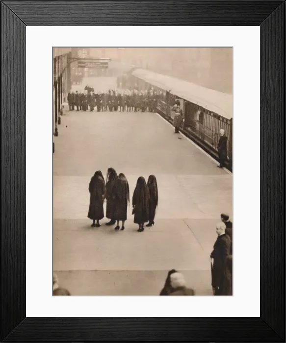 Framed Print : A lone group of royal mourners: Queen Mary with the Princess Royal, 1936 Framed Print : A lone group of royal mourners: Queen Mary with the Princess Royal, 1936