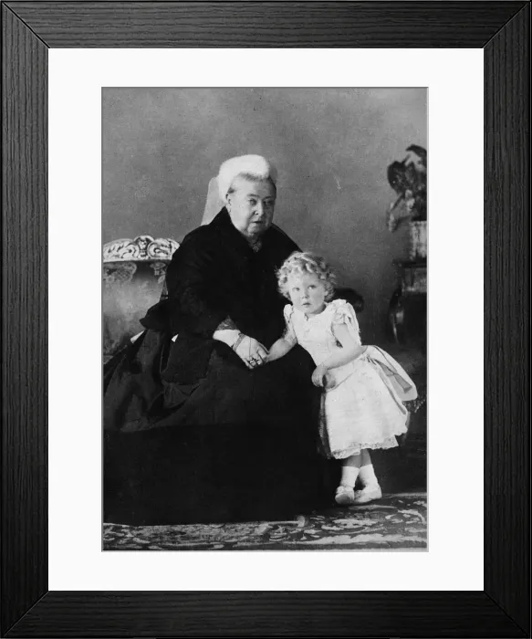 Framed Print : Queen Victoria and Edward VIII, c1898 (1936) Framed Print : Queen Victoria and Edward VIII, c1898 (1936)