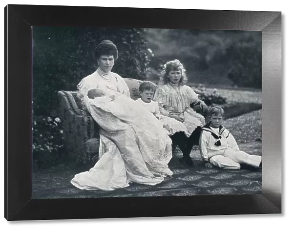 Queen Mary and four of her children, 1905, (1936)