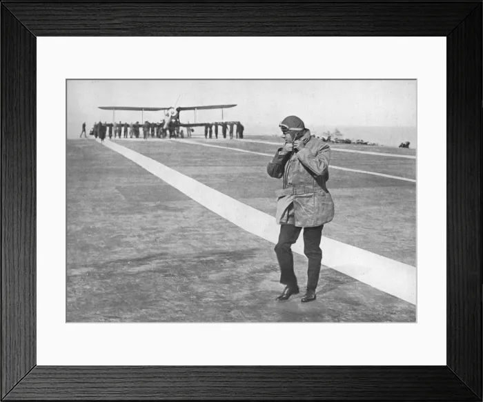 Framed Print : An Historic Occasion: King Edward removing his flying helmet, 1936 Framed Print : An Historic Occasion: King Edward removing his flying helmet, 1936