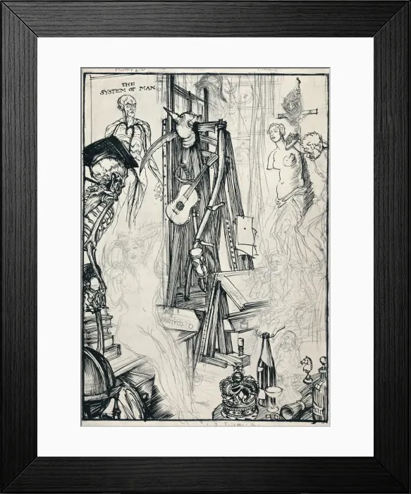 Framed Print : The Cartoonist - Stage IV, c1920. Artist: Edmund Joseph Sullivan Framed Print : The Cartoonist - Stage IV, c1920. Artist: Edmund Joseph Sullivan
