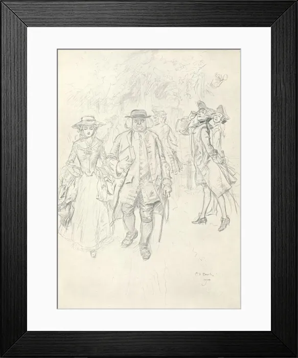 Framed Print : Running The Gauntlet - Stage II, c1920. Artist: Charles Edmund Brock Framed Print : Running The Gauntlet - Stage II, c1920. Artist: Charles Edmund Brock