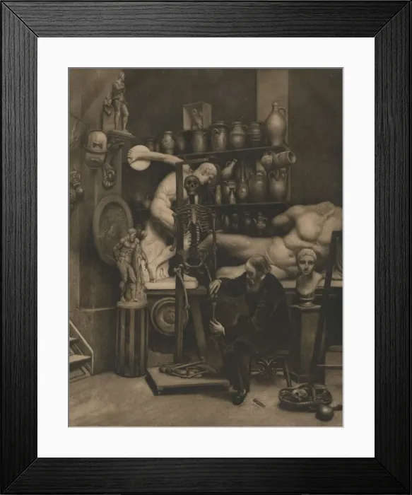 Framed Print : Mr Heatherley?s Holiday: An Incident in Studio Life, c1874. Artist: Emery Walker Framed Print : Mr Heatherley?s Holiday: An Incident in Studio Life, c1874. Artist: Emery Walker