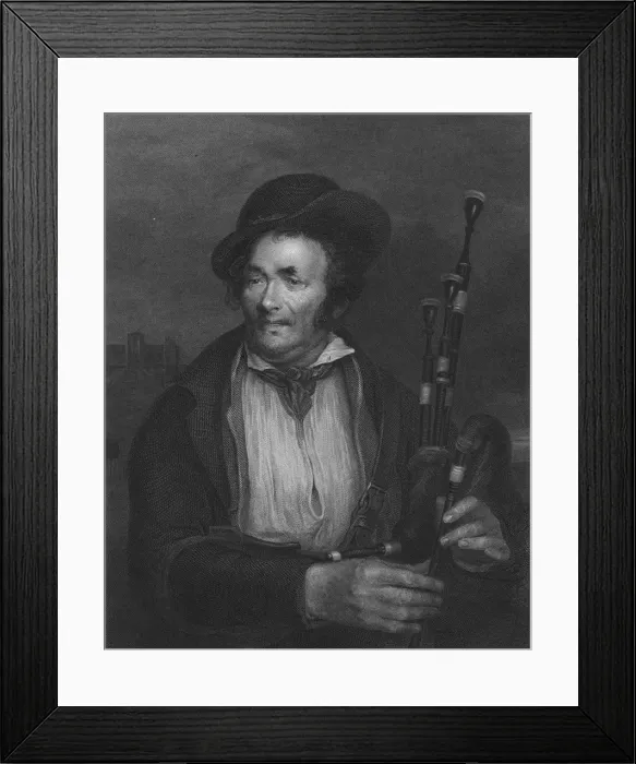 Framed Print : The Bagpiper, c1845. Artist: Robert Charles Bell Framed Print : The Bagpiper, c1845. Artist: Robert Charles Bell