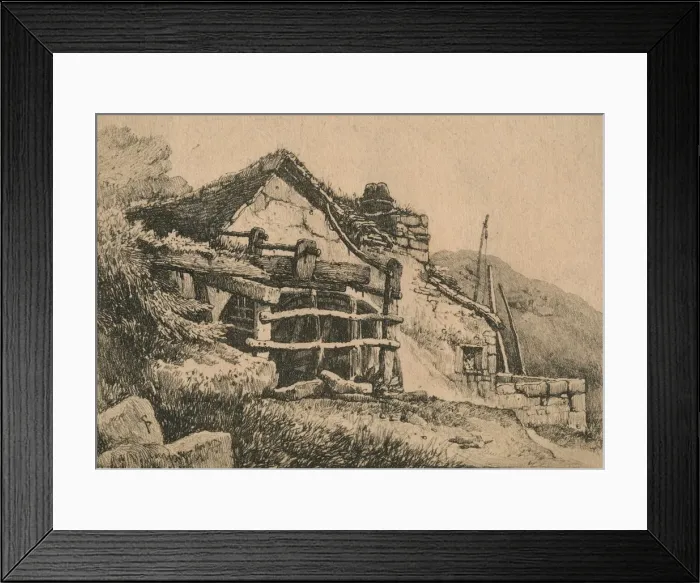 Framed Print : At Tintagel, 1816. Artist: Samuel Prout Framed Print : At Tintagel, 1816. Artist: Samuel Prout