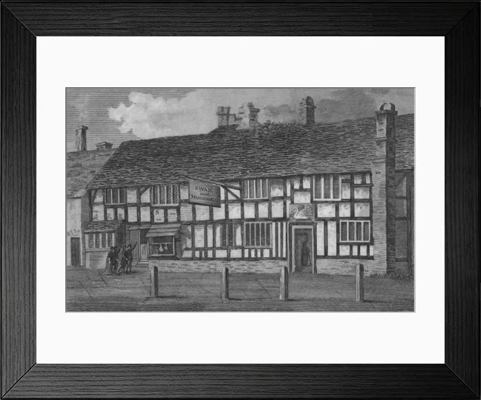 Framed Print : A view of the house in which William Shakespeare was born, 1806. Artist: James Basire II Framed Print : A view of the house in which William Shakespeare was born, 1806. Artist: James Basire II