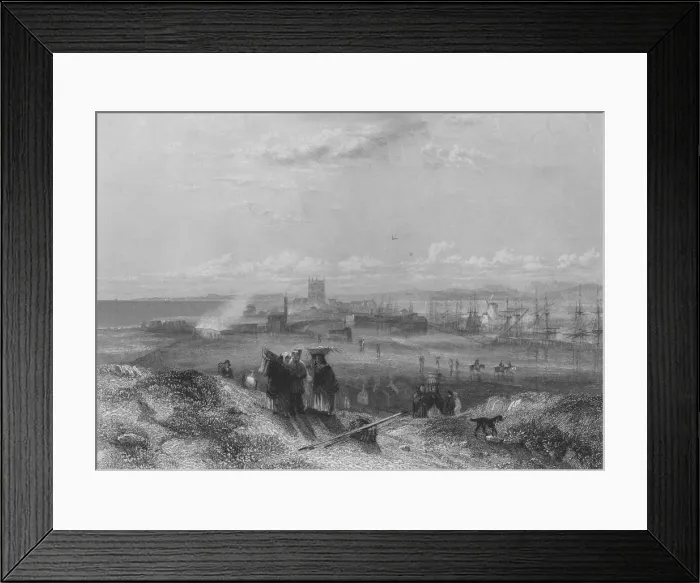 Framed Print : Hartlepool, 1837. Artist: William Finden Framed Print : Hartlepool, 1837. Artist: William Finden