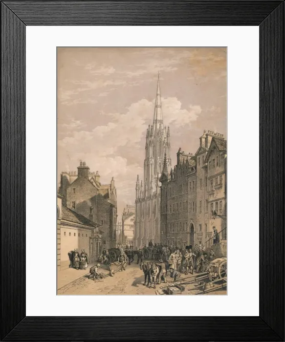 Framed Print : New Assembly Hall, Edinburgh, c1875. Artist: Thomas Picken Framed Print : New Assembly Hall, Edinburgh, c1875. Artist: Thomas Picken