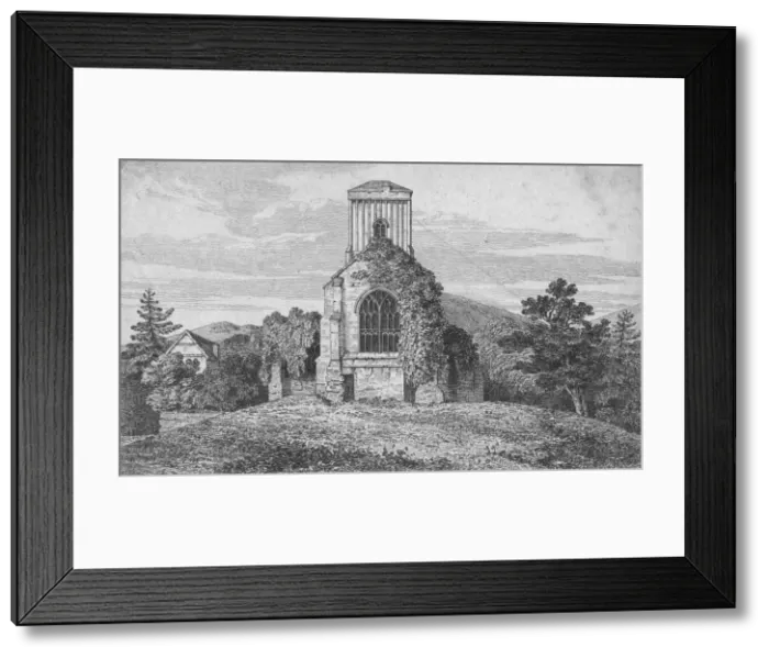 Framed Print : Little Malvern Church, c1850. Artist: Baxter Framed Print : Little Malvern Church, c1850. Artist: Baxter