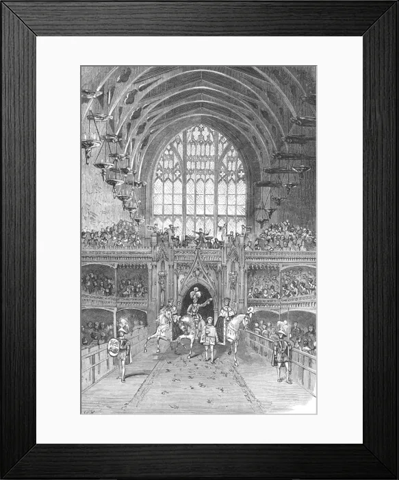 Framed Print : Coronation of George IV in Westminster Hall, 1897 Framed Print : Coronation of George IV in Westminster Hall, 1897