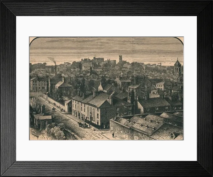 Framed Print : View of Lancaster, c19th century Framed Print : View of Lancaster, c19th century