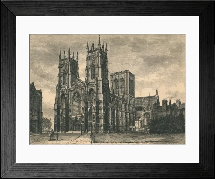 Framed Print : View of York Minster, c19th century. Artist: WI Mosses Framed Print : View of York Minster, c19th century. Artist: WI Mosses