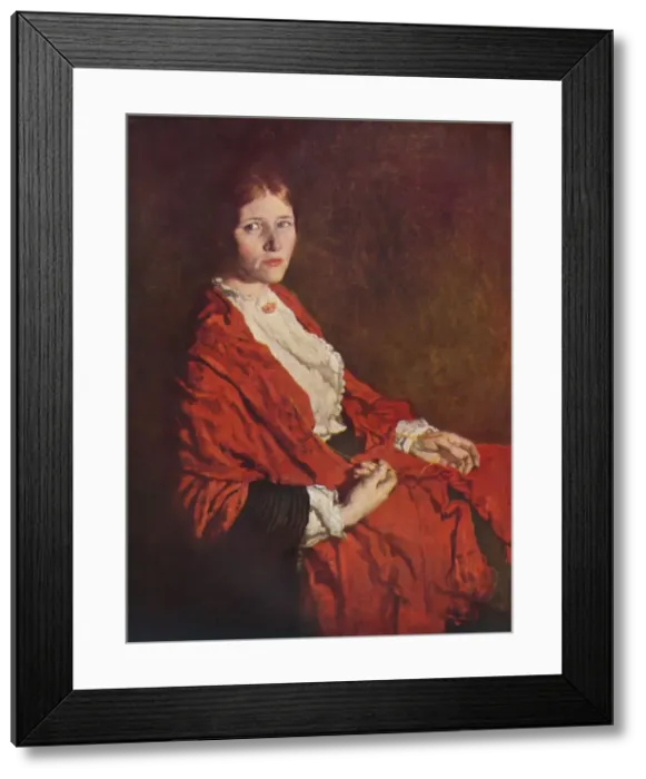 Framed Print : The Red Scarf, 1935. Artist: William Newenham Montague Orpen Framed Print : The Red Scarf, 1935. Artist: William Newenham Montague Orpen