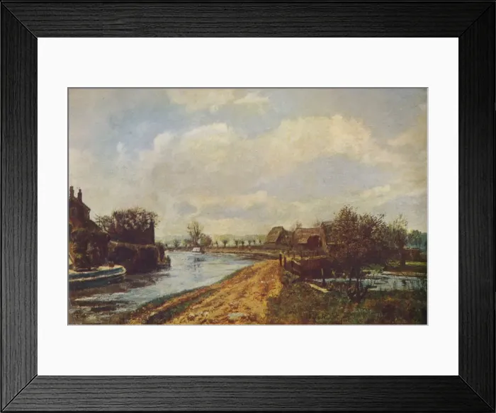 Framed Print : The Canal at Rickmansworth, 1908 (1935). Artist: John William Buxton Knight Framed Print : The Canal at Rickmansworth, 1908 (1935). Artist: John William Buxton Knight