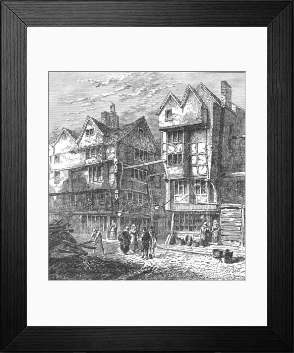 Framed Print : Butchers Row, 1800 (1897) Framed Print : Butchers Row, 1800 (1897)