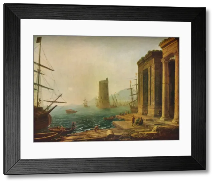 Framed Print : Port of Ostia, Rome, c1643 (1931). Artist: Claude Lorrain Framed Print : Port of Ostia, Rome, c1643 (1931). Artist: Claude Lorrain