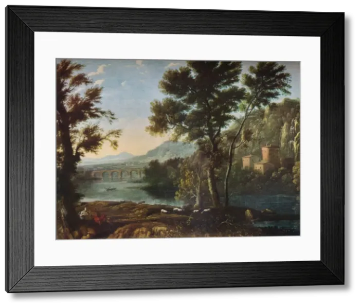 Framed Print : The Artists Favourite Mill, c1648 (1931). Artist: Claude Lorrain Framed Print : The Artists Favourite Mill, c1648 (1931). Artist: Claude Lorrain