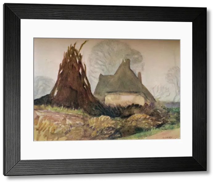 Framed Print : Woodmans Cottage, c20th century (1931). Artist: George Clausen Framed Print : Woodmans Cottage, c20th century (1931). Artist: George Clausen