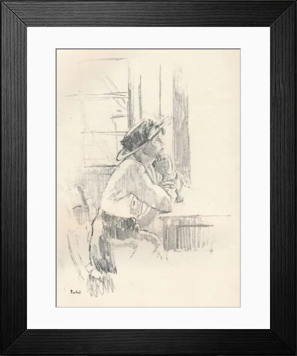 Framed Print : Girl Musing, c1911 (1931). Artist: Walter Richard Sickert Framed Print : Girl Musing, c1911 (1931). Artist: Walter Richard Sickert