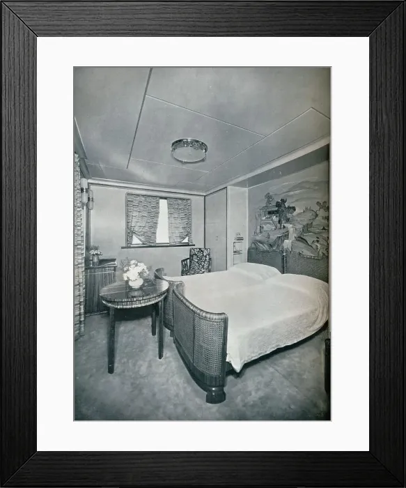Framed Print : First Class Cabin de Luxe on board Victoria, 1931 Framed Print : First Class Cabin de Luxe on board Victoria, 1931