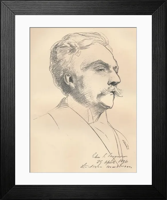 Framed Print : Portrait-Sketch of M. Gabriel Faure, c1889. Artist: John Singer Sargent Framed Print : Portrait-Sketch of M. Gabriel Faure, c1889. Artist: John Singer Sargent