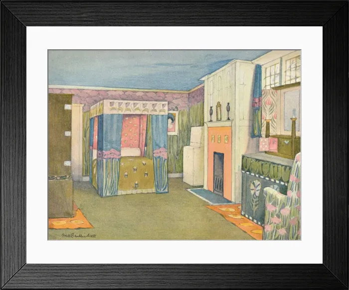 Framed Print : The Decoration of a Small Bedroom, c1899. Artist: Mackay Hugh Baillie Scott Framed Print : The Decoration of a Small Bedroom, c1899. Artist: Mackay Hugh Baillie Scott