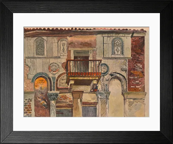 Framed Print : Fondaco De Turchi, Venice, c1853. Artist: John Ruskin Framed Print : Fondaco De Turchi, Venice, c1853. Artist: John Ruskin