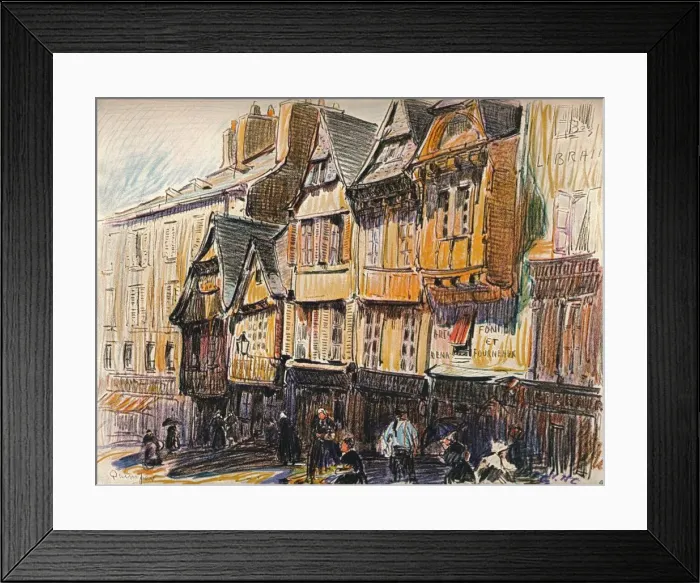 Framed Print : Quimper, c1908. Artist: William Henry Charlton Framed Print : Quimper, c1908. Artist: William Henry Charlton