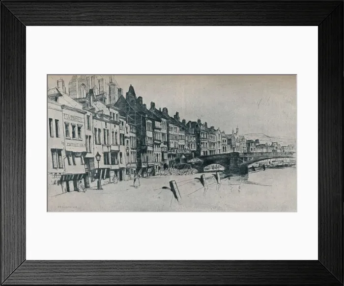 Framed Print : Dinant, 1907. Artist: David Young Cameron Framed Print : Dinant, 1907. Artist: David Young Cameron