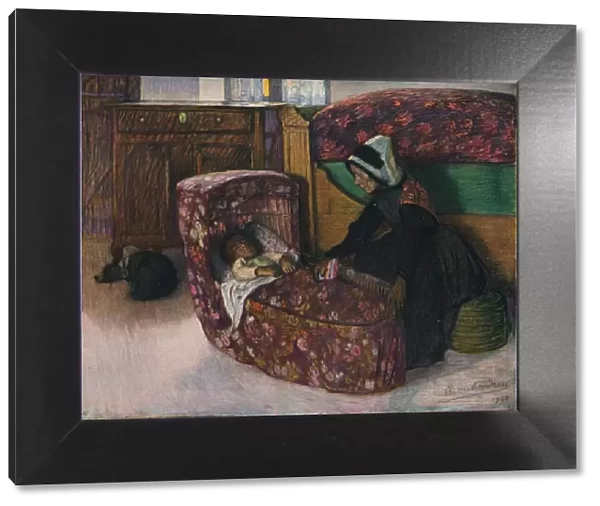 Mere Et Enfant, Interieur Vendeen, 1900. Artist: Charles Milcendeau