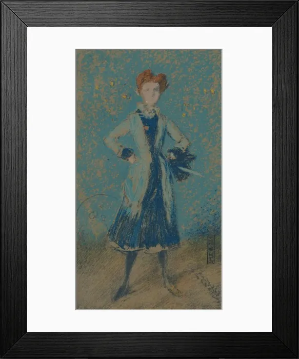 Framed Print : The Blue Girl, c1874. Artist: James Abbott McNeill Whistler Framed Print : The Blue Girl, c1874. Artist: James Abbott McNeill Whistler