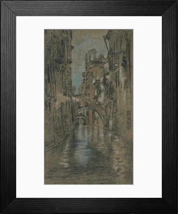 Framed Print : A Venetian Canal, c1880. Artist: James Abbott McNeill Whistler Framed Print : A Venetian Canal, c1880. Artist: James Abbott McNeill Whistler