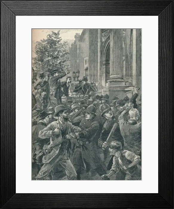 Framed Print : Reform Leaguers at Marble Arch, London, 1866 (1906) Framed Print : Reform Leaguers at Marble Arch, London, 1866 (1906)