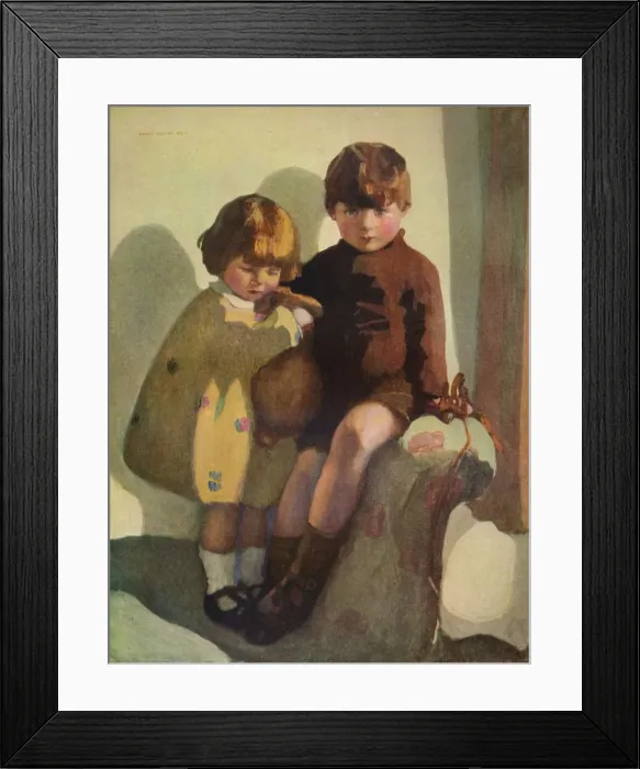 Framed Print : Ian and Rosemary, c1923. Artist: Norah Neilson Gray Framed Print : Ian and Rosemary, c1923. Artist: Norah Neilson Gray