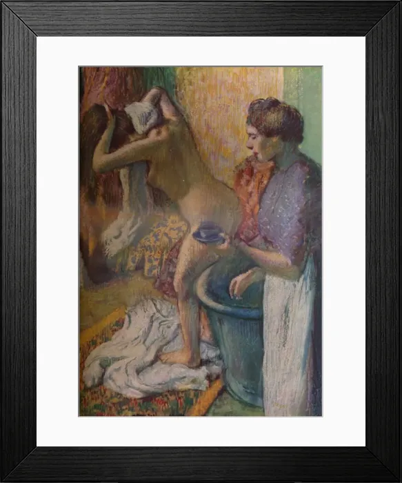 Framed Print : Breakfast after a bath, 1883. Artist: Edgar Degas Framed Print : Breakfast after a bath, 1883. Artist: Edgar Degas