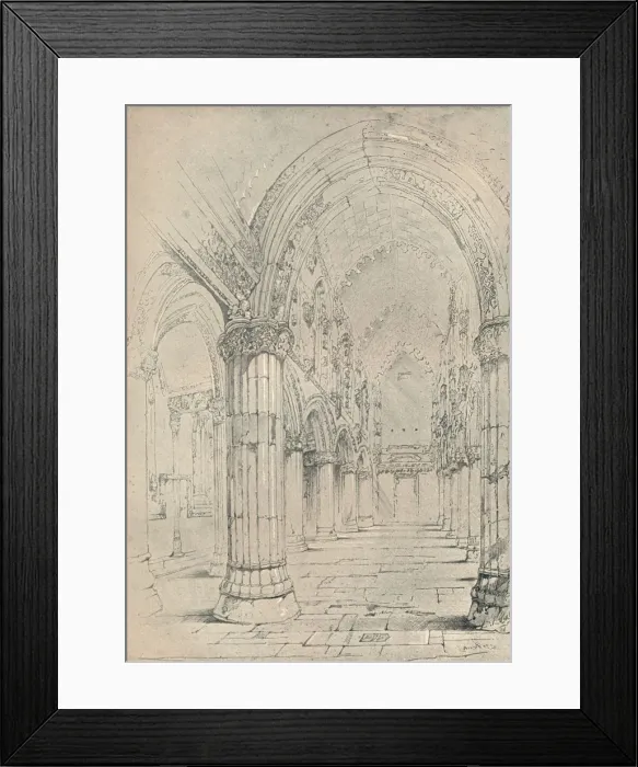 Framed Print : Roslin Chapel, 1838. Artist: John Ruskin Framed Print : Roslin Chapel, 1838. Artist: John Ruskin