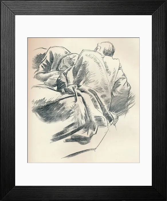 Framed Print : Study of Drapery, c1916. Artist: John Singer Sargent Framed Print : Study of Drapery, c1916. Artist: John Singer Sargent