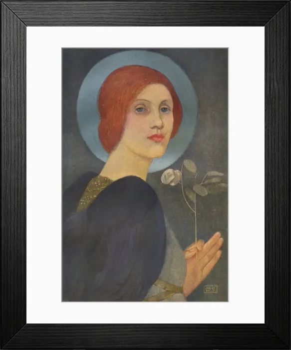 Framed Print : An Angel, c1905. Artist: Marianne Stokes Framed Print : An Angel, c1905. Artist: Marianne Stokes