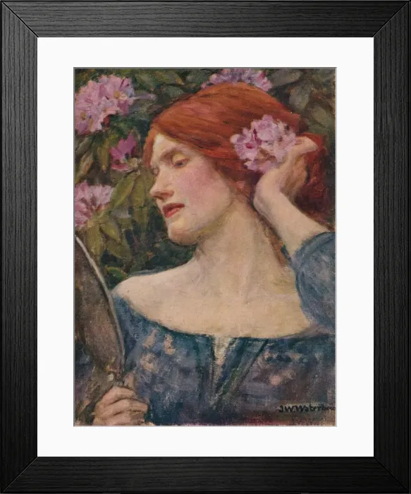 Framed Print : Vanity, c1910. Artist: John William Waterhouse Framed Print : Vanity, c1910. Artist: John William Waterhouse